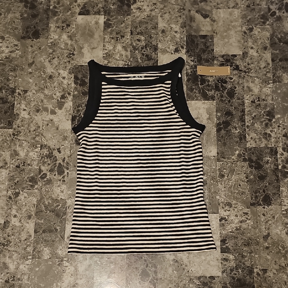 J. Crew Black and White Striped Tank Top
New with tags!